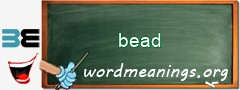 WordMeaning blackboard for bead